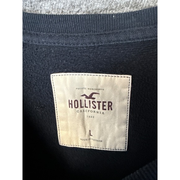 Hollister Beach Watch Graphic Sweatshirt Navy Blue Pullover Long Sleeve Womens L - Picture 2 of 10